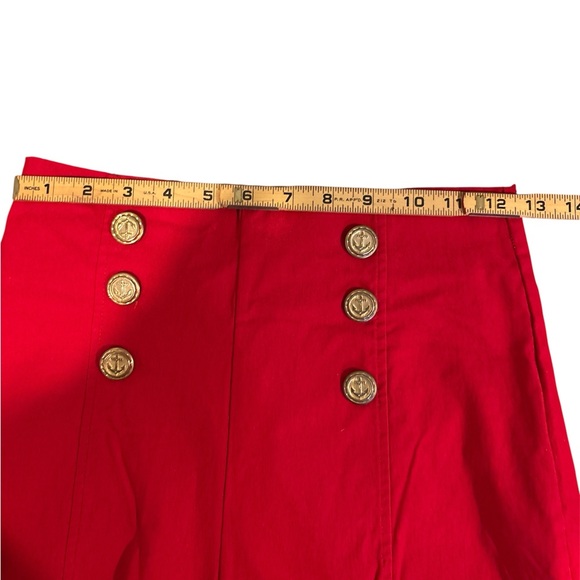 A’gaci Red shorts with Gold Button Detail - Picture 3 of 5